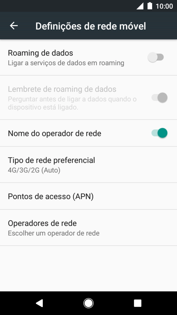 Prima Pontos de acesso (APN).