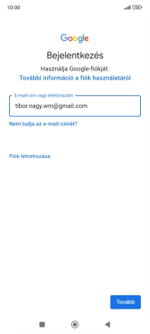Válaszd a Tovább lehetőséget.