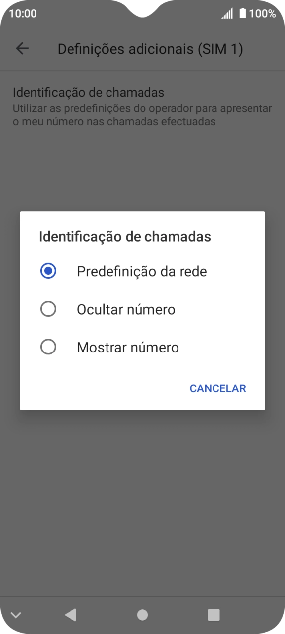 Prima Mostrar número para ativar a visualização do seu número.