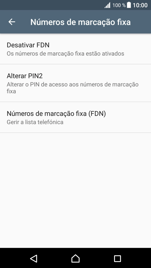 Prima Desativar FDN para desativar a marcação permitida.