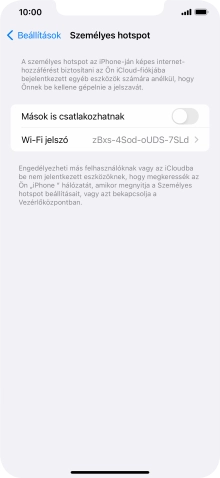 Kattints a Wi-Fi jelszó mezőre, és írd be a kívánt jelszót.