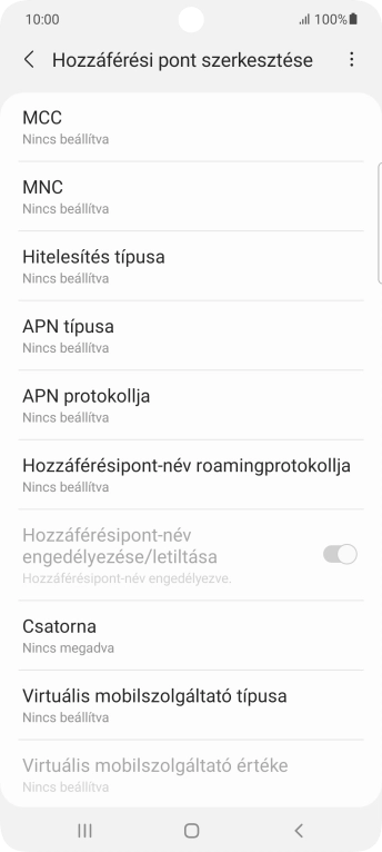 Válaszd az MCC lehetőséget.