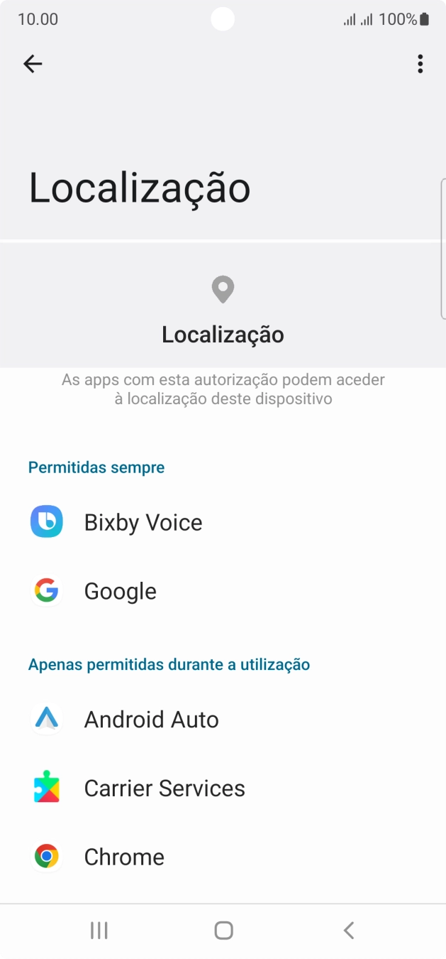 Prima a app pretendida.