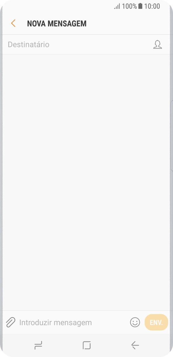 Prima a caixa de pesquisa e introduza as primeiras letras do nome do destinatário.