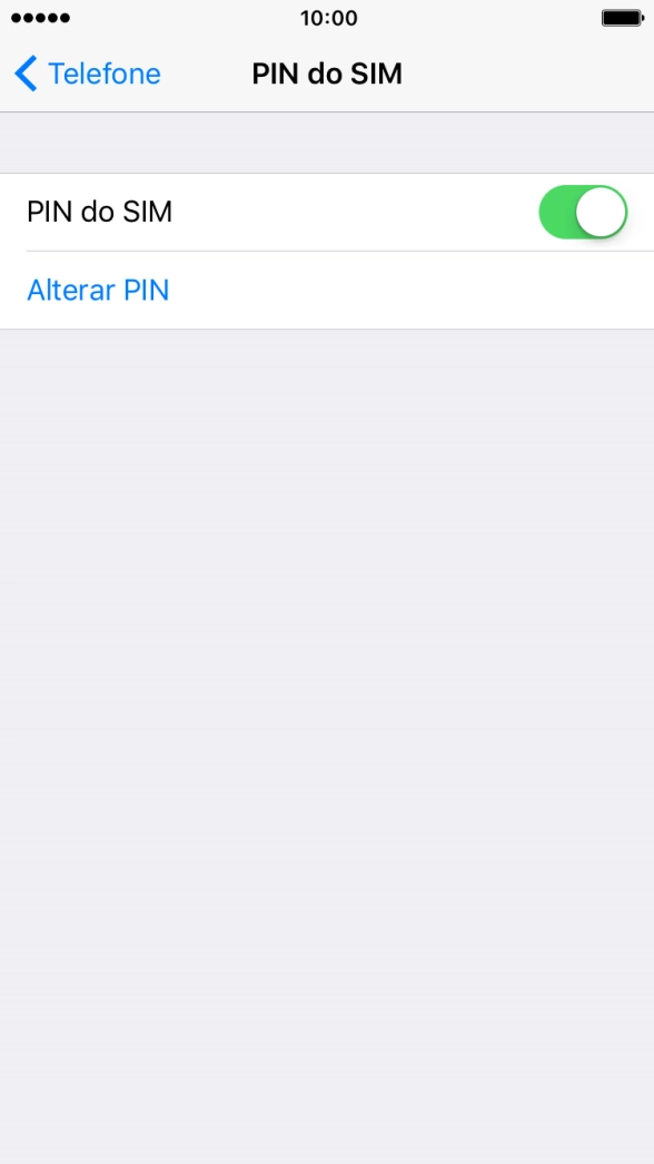 Prima o indicador para ativar ou desativar a função.
