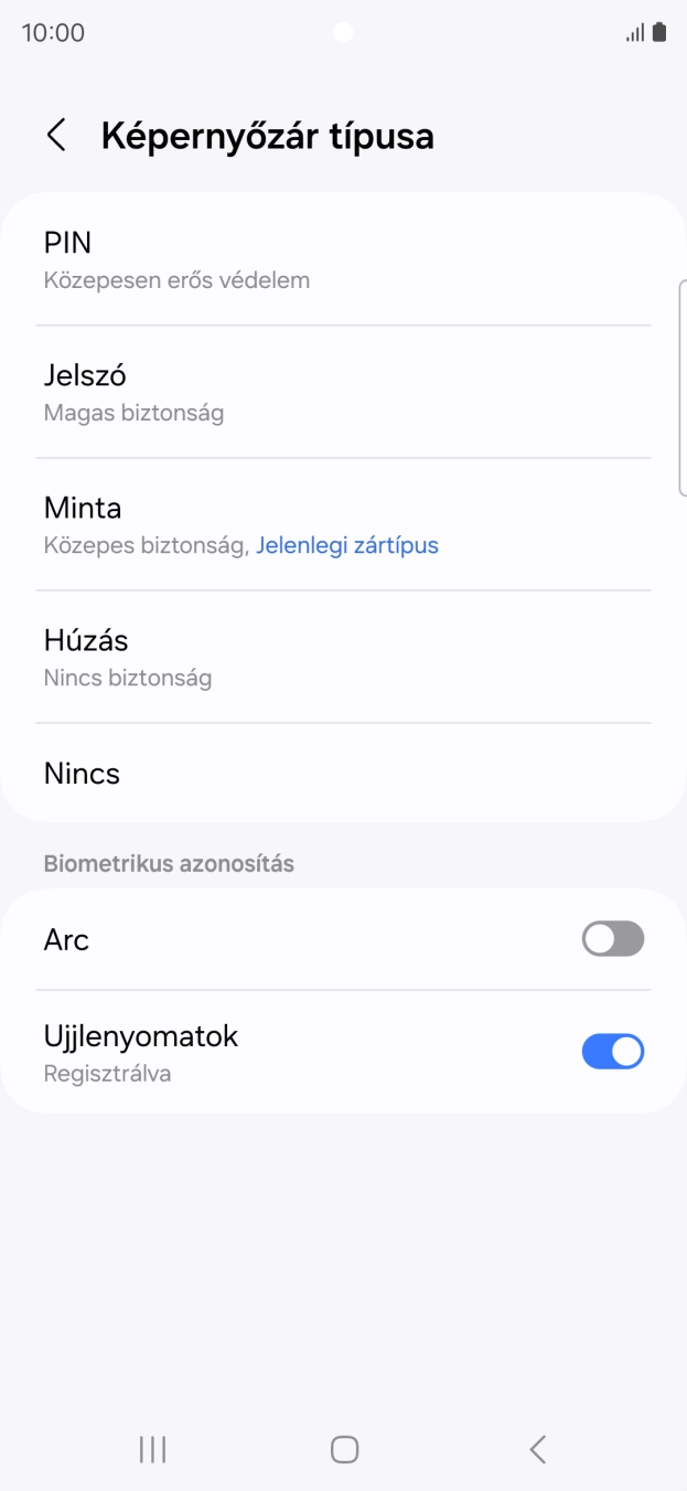Válaszd a Nincs lehetőséget.