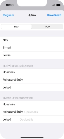 Kattints a Felhasználónév mezőre, és írd be az e-mail-fiókodhoz tartozó felhasználónevet.
