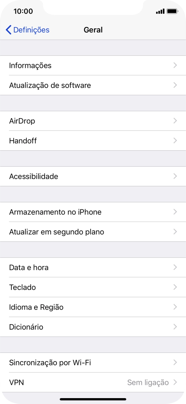 Prima Atualização de software. Se existir uma nova versão de software disponível, será agora indicado no ecrã. Siga as indicações no ecrã para atualizar o software do telefone.