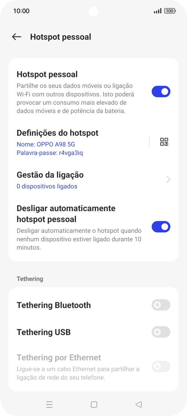 Prima a tecla de início para terminar e voltar ao ecrã inicial.