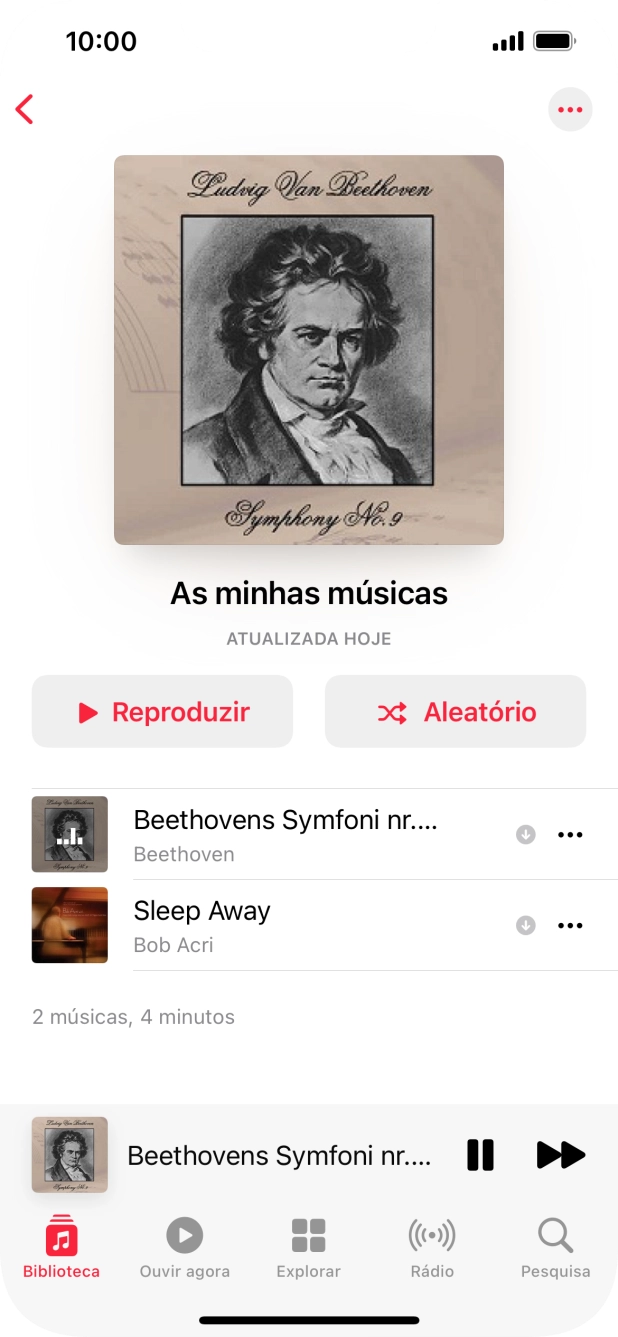 Prima o título da música.