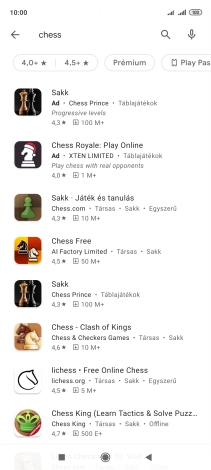 Kattints a kívánt alkalmazásra.