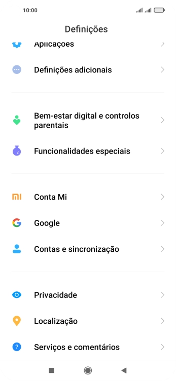Prima Contas e sincronização.