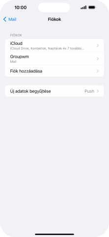 Kattints az imént létrehozott e-mail-fiók nevére.
