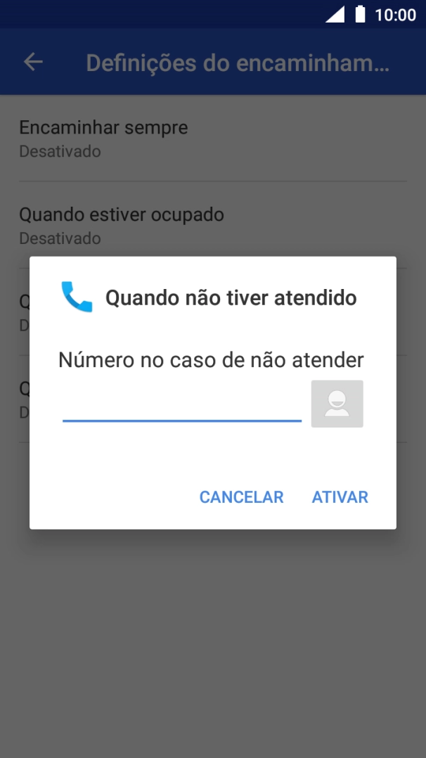 Introduza 123 e prima ATIVAR.