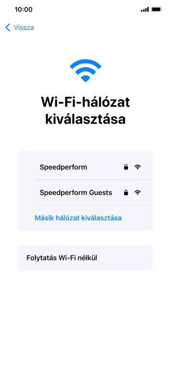 Válaszd ki a kívánt Wi-Fi hálózatot.