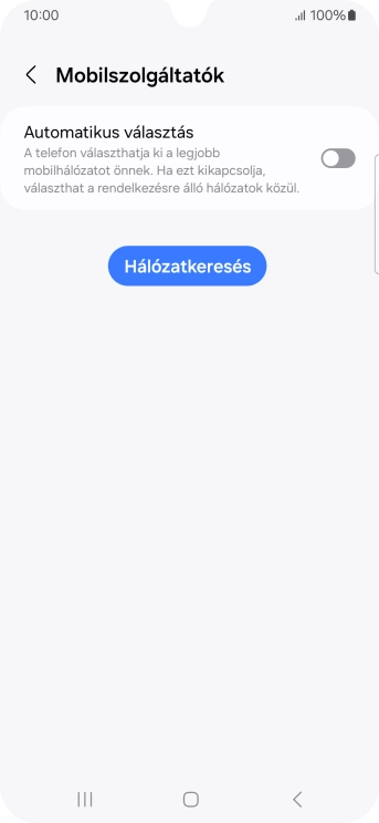 Kattints az „Automatikus választás” melletti csúszkára a funkció bekapcsolásához.