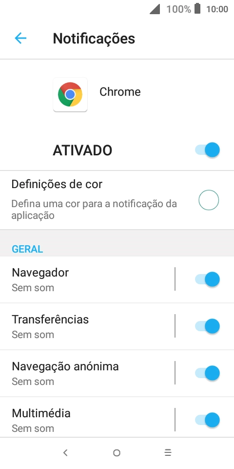 Prima o indicador superior para ativar ou desativar a função.