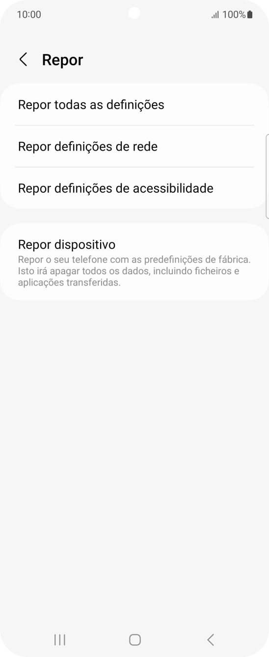 Prima Repor dispositivo.