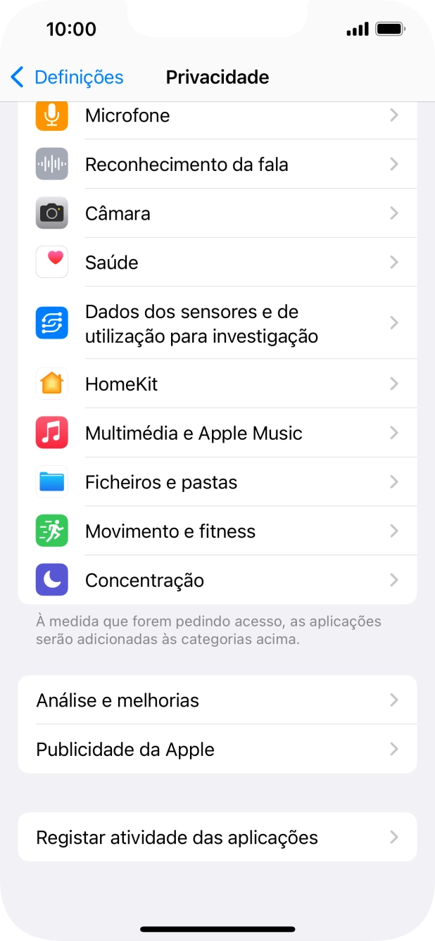 Prima Registar atividade das aplicações.