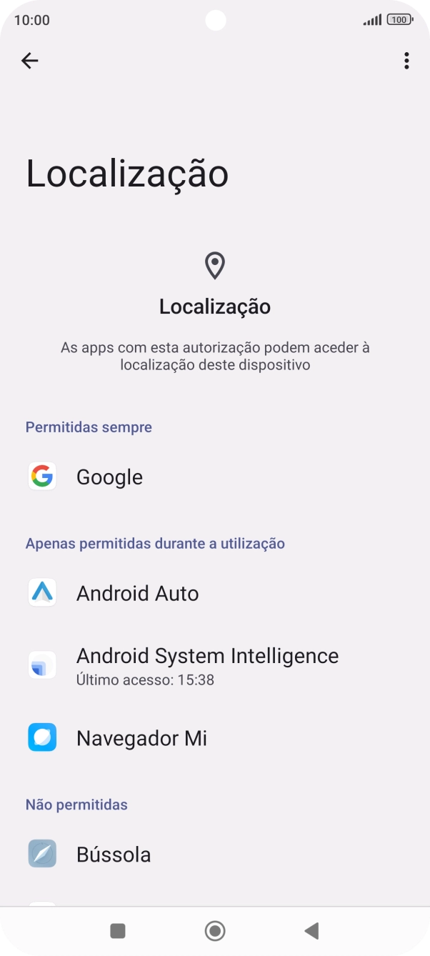 Prima a app pretendida.