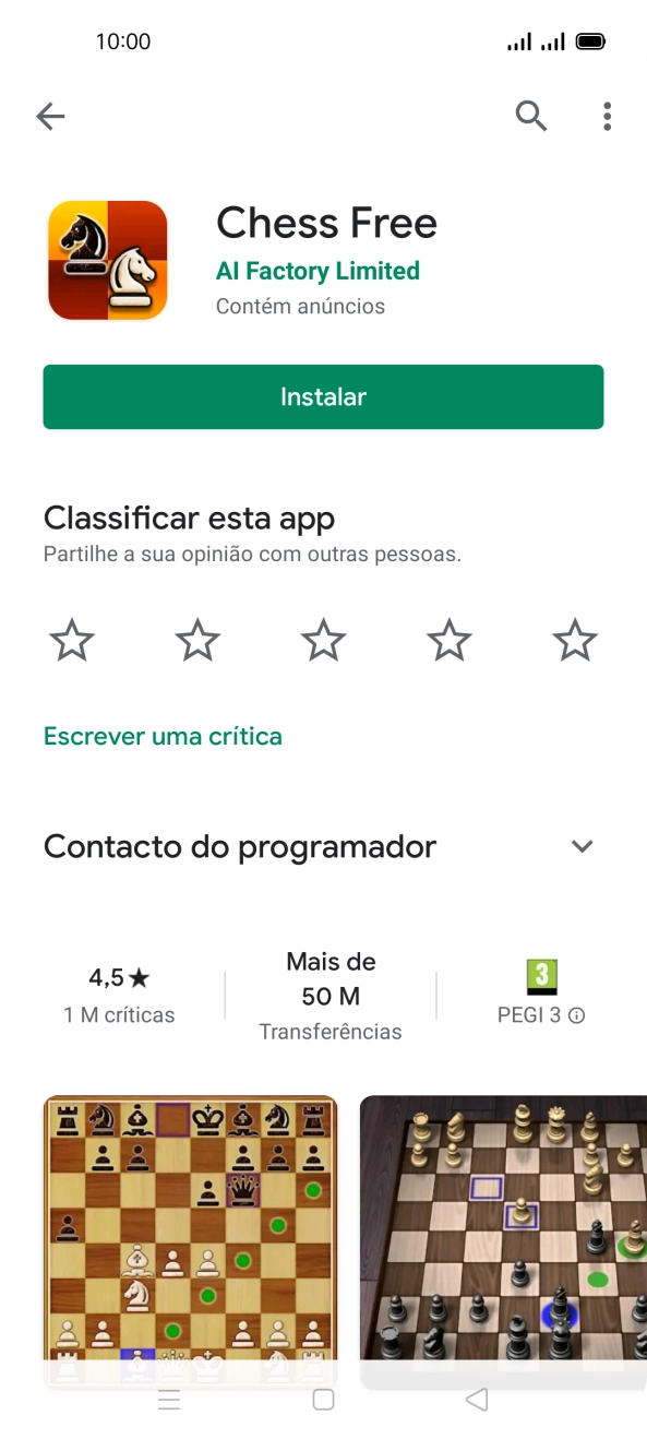 Prima a tecla de início para terminar e voltar ao ecrã inicial.