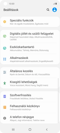 Válaszd az Általános kezelés lehetőséget.