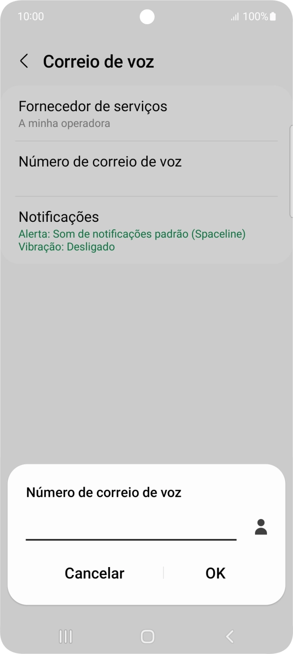 Introduza 123 e prima OK.