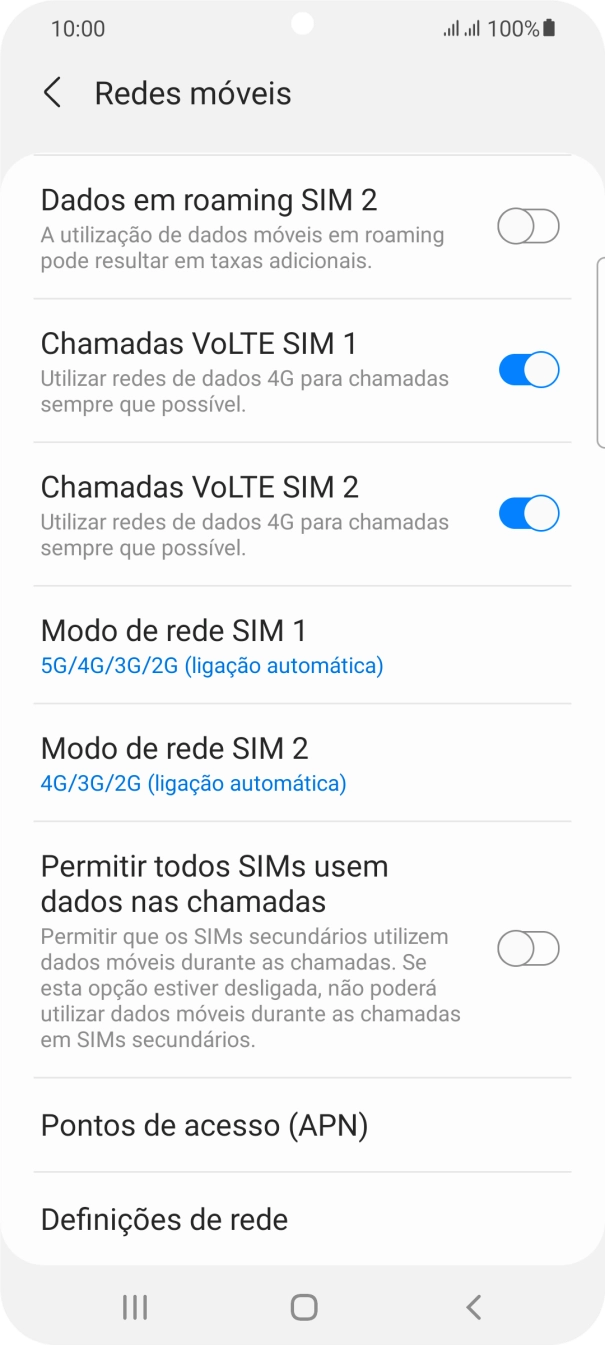 Prima Pontos de acesso (APN).