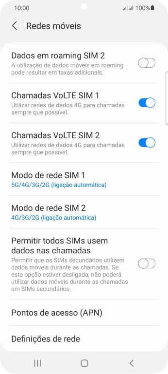 Prima Definições de rede.