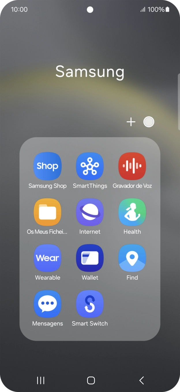 Abra uma app suportada, por ex. Mensagens.