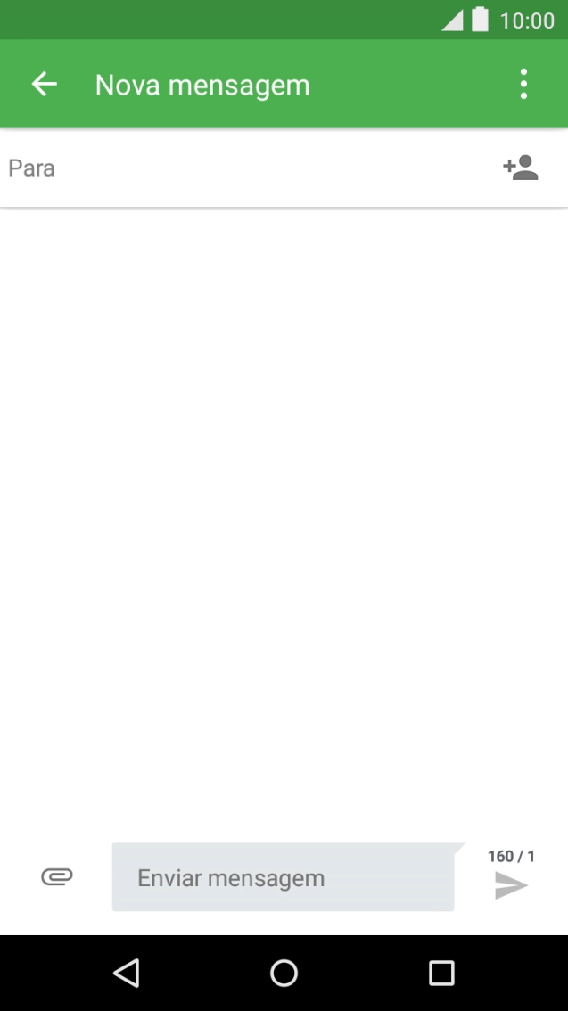 Prima Para e introduza as primeiras letras do nome do destinatário.