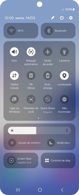 Prima o ícone de definições.