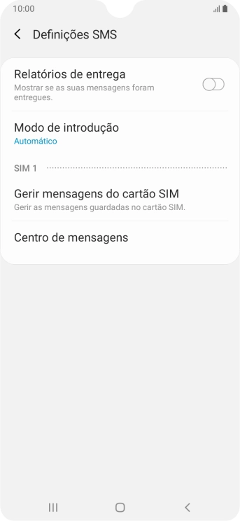 Prima Centro de mensagens.