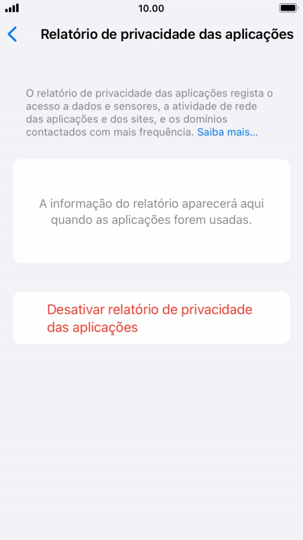 Prima a tecla de início para terminar e voltar ao ecrã inicial.