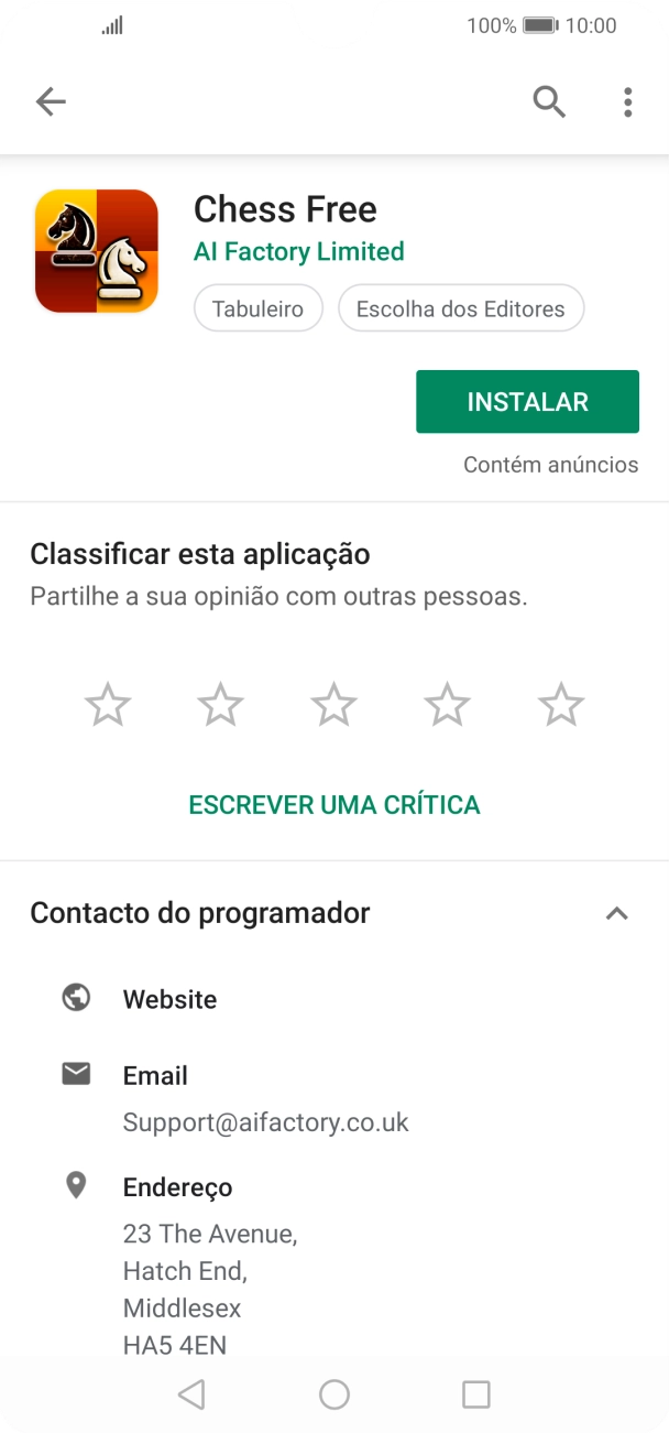 Prima a tecla de início para terminar e voltar ao ecrã inicial.