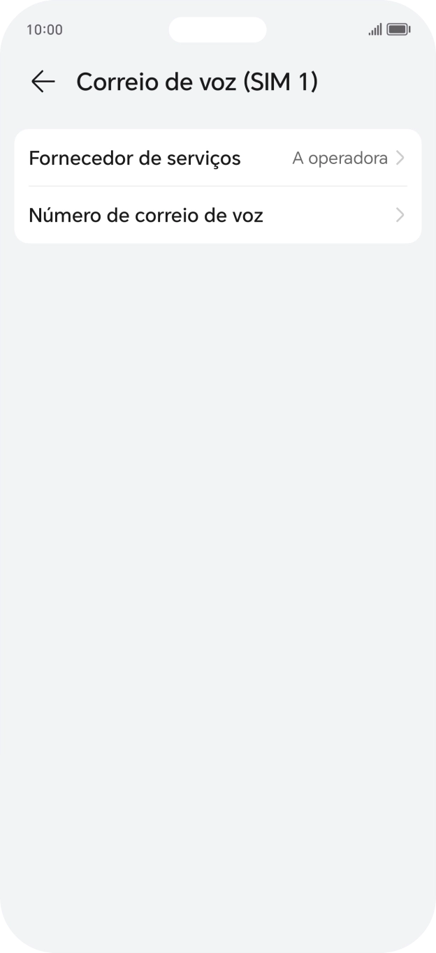 Prima Número de correio de voz.