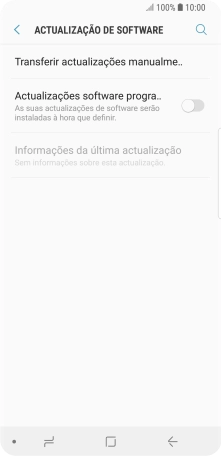 Prima Transferir actualizações manualme... Se existir uma nova versão de software disponível, será agora indicado no ecrã. Siga as indicações no ecrã para atualizar o software do telefone.