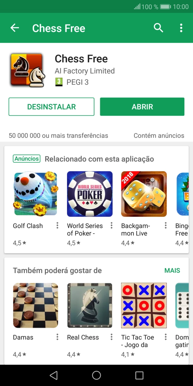 Prima a tecla de início para terminar e voltar ao ecrã inicial.