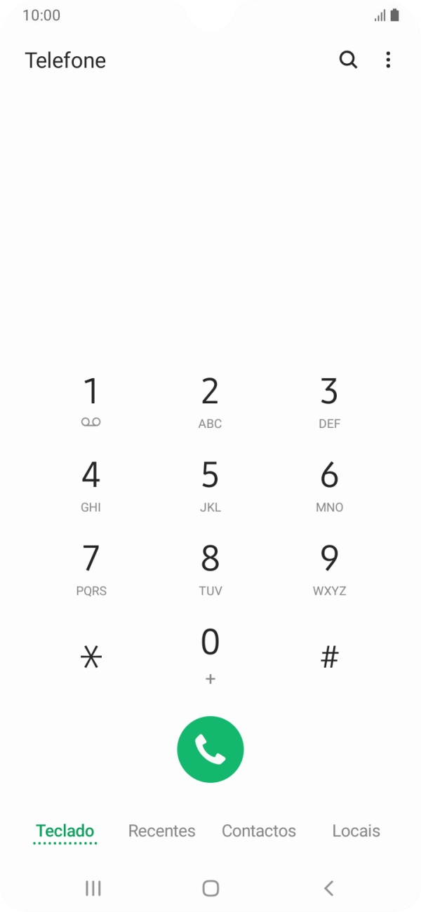 Prima o ícone de menu.