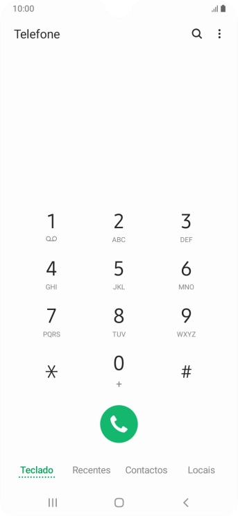 Prima o ícone de menu.