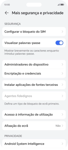 Prima Configurar o bloqueio do SIM.