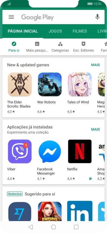 Prima a caixa de pesquisa.