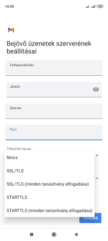 A funkció kikapcsolásához válaszd a Nincs lehetőséget.