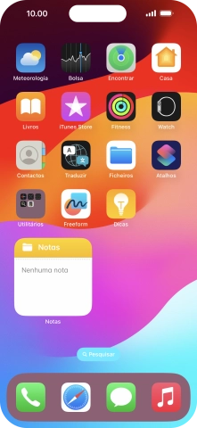 Se utilizar uma pilha de widgets: Deslize o dedo para cima ou para baixo na pilha para escolher o widget pretendido.