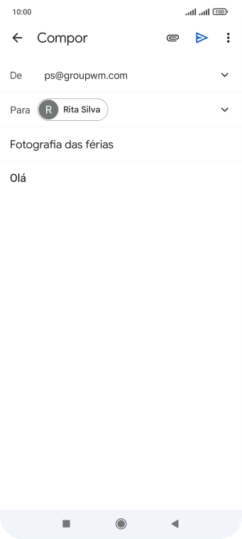 Prima o ícone de anexo.