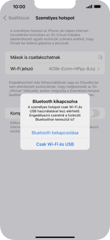 Amennyiben ki van kapcsolva a Wi-Fi, válaszd a Csak Wi-Fi és USB lehetőséget.