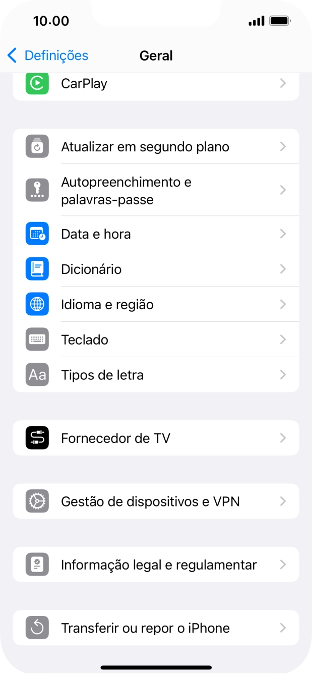 Prima Transferir ou repor o iPhone.