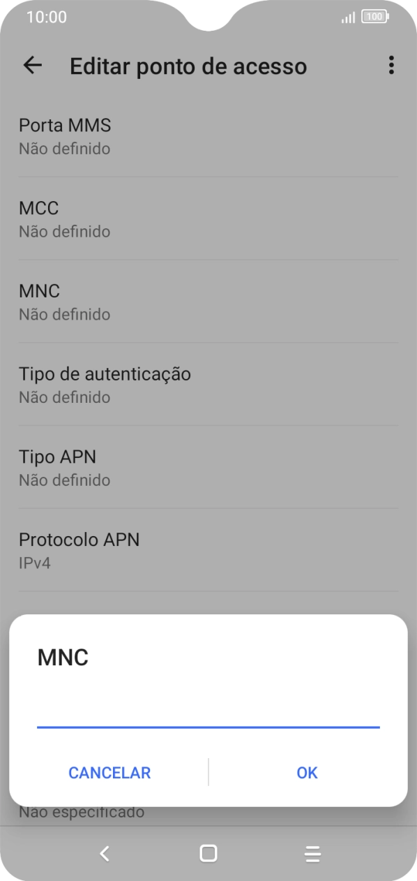 Introduza 01 e prima OK.