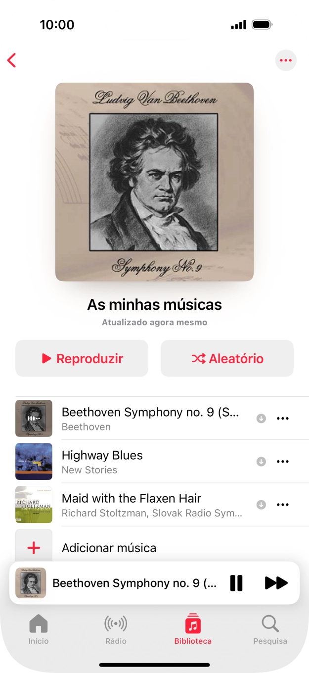 Prima o título da música.
