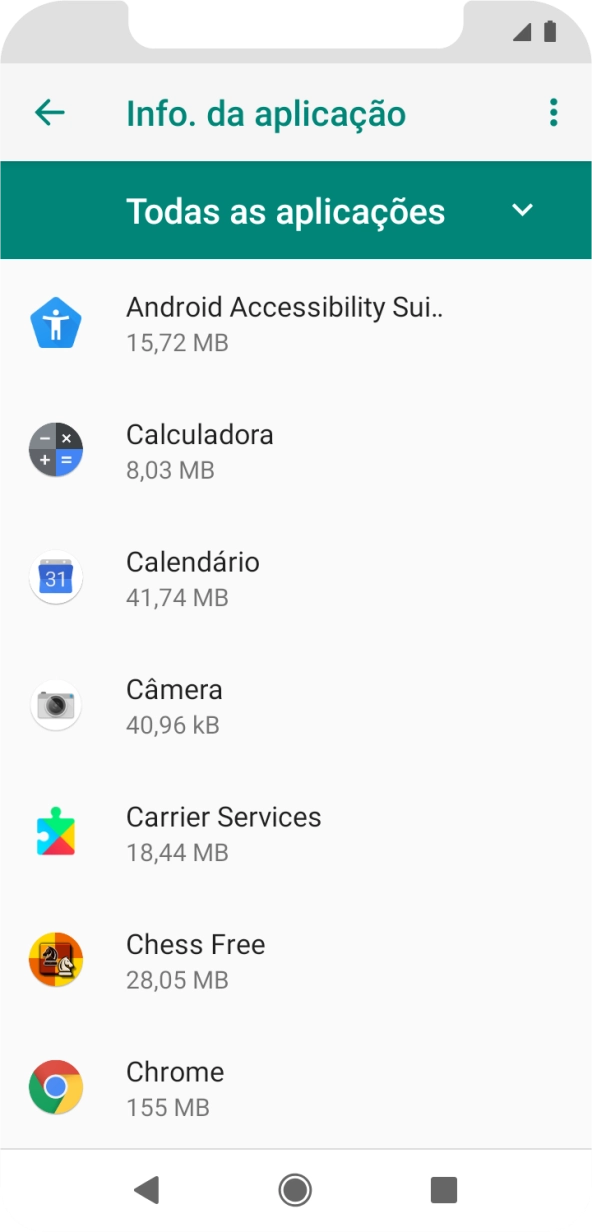 Prima a app pretendida.